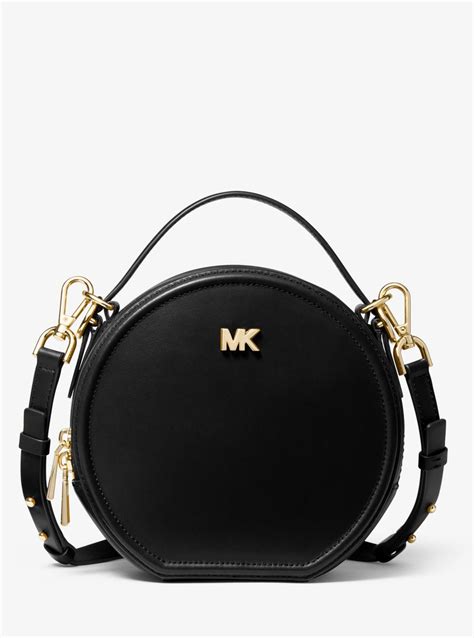 michael kors logo canteen bag white blk solver|MICHAEL KORS Leather Canteen White Black Crossbody!.